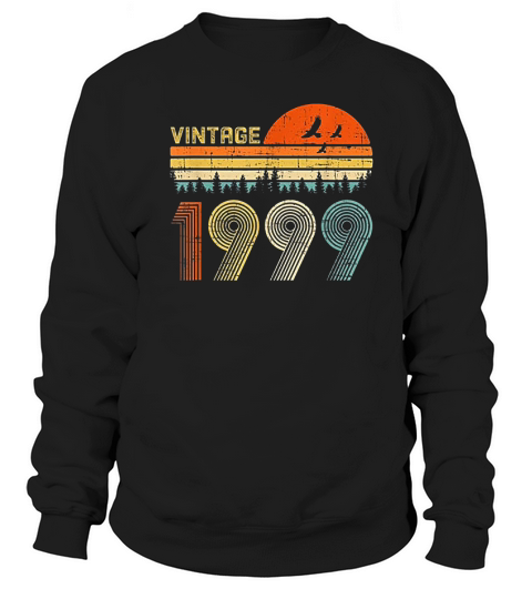 22nd Birthday Gift Vintage 1999 Retro Bday 22 Years Old Sweatshirt Unisex