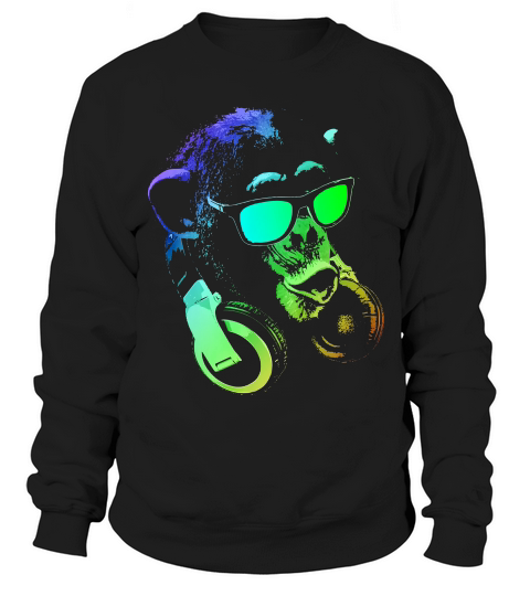 Cool Monkey With Sunglasses And Headphones 1 T-shirt Sweatshirt Unisex