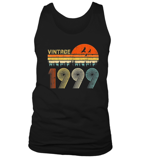 22nd Birthday Gift Vintage 1999 Retro Bday 22 Years Old Tank Top Unisex