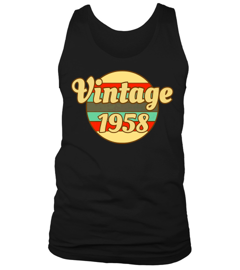 Born In 1958 61st Birthday Vintage Design Tank Top Unisex