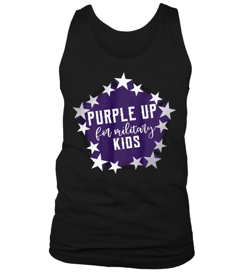 Purple Up T Shirt Month Of Military Child Kids Awareness Tank Top Unisex