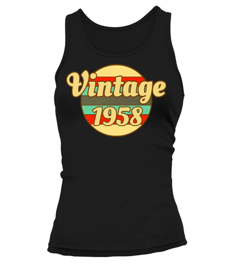 Born In 1958 61st Birthday Vintage Design Tank top Woman