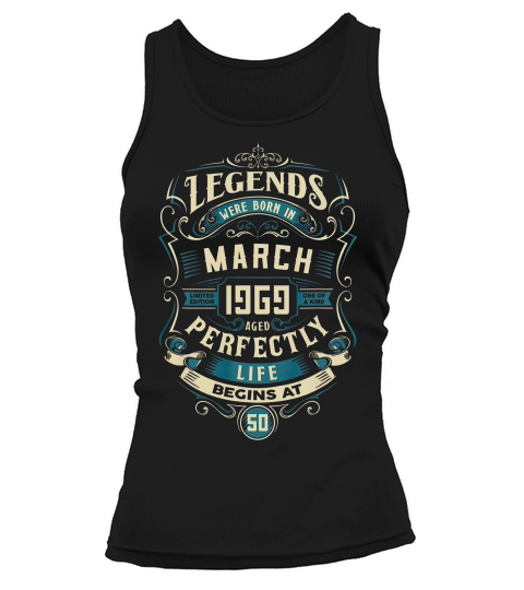 March 1969 Vintage 50th Birthday 50 Years Old Gift T-shirt Tank top Woman