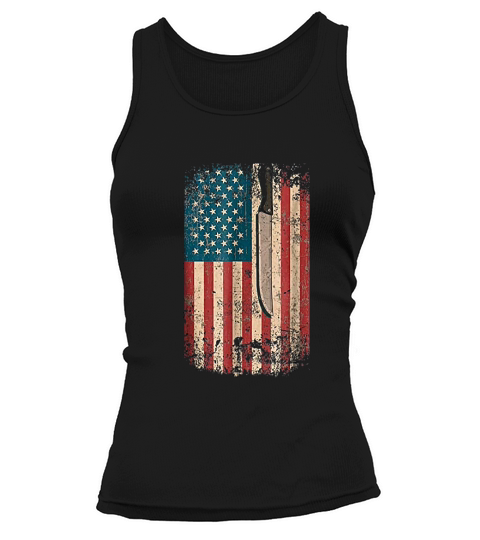 Meat Cutter Profession Usa Flag Pride Tank top Woman