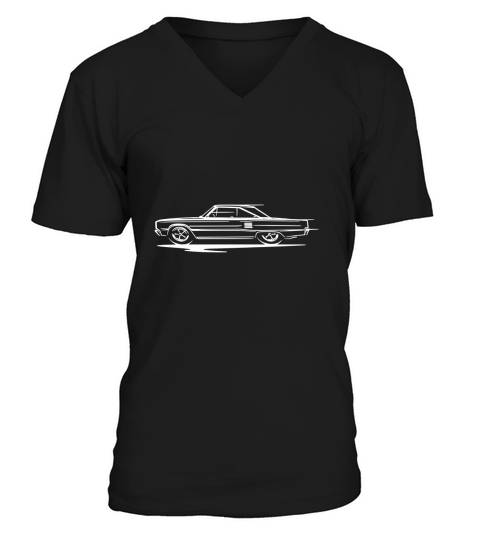 1966 1967 Dodge Coronet Hardtop Redline Series Classic Print V-Neck T-shirt