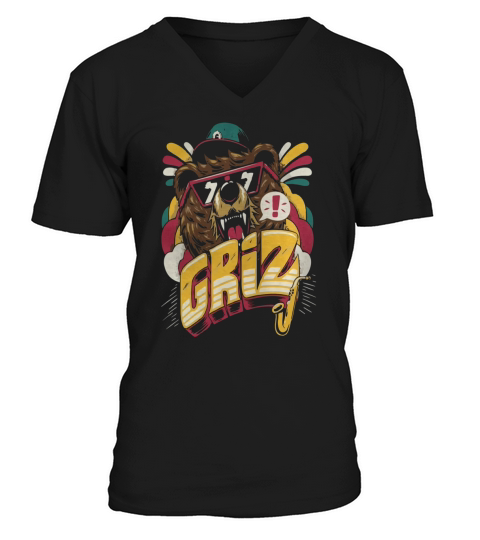 griz bear V-Neck T-shirt