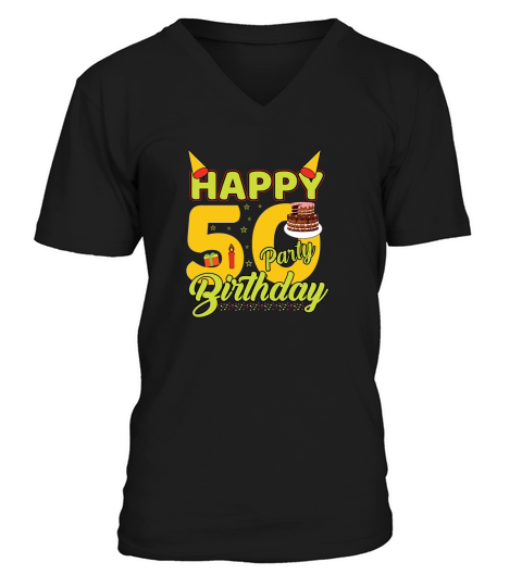 Happy 50th birthday partt V-Neck T-shirt
