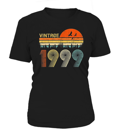 22nd Birthday Gift Vintage 1999 Retro Bday 22 Years Old Women's T-Shirt