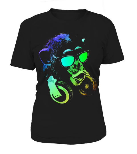 Cool Monkey With Sunglasses And Headphones 1 T-shirt Women's T-Shirt