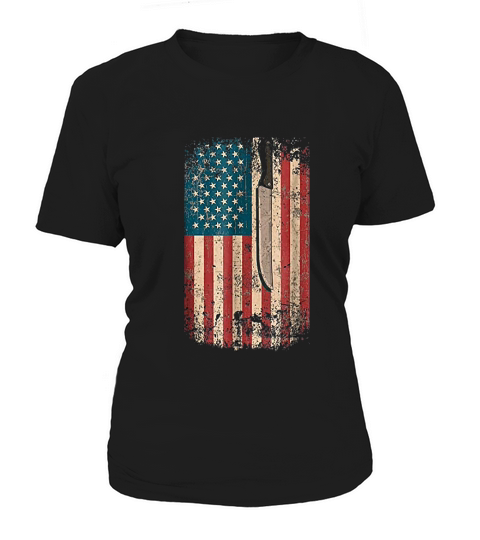 Meat Cutter Profession Usa Flag Pride Women's T-Shirt