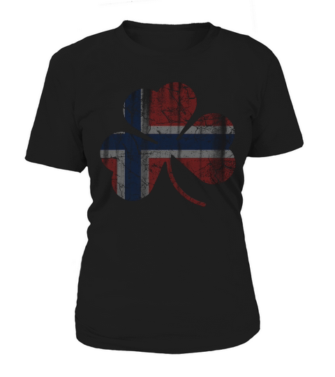 Norwegian Flag Irish Shamrock Shirt St Patricks Day Norge Women's T-Shirt
