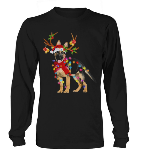 German Shepherd Gorgeous Reindeer Christmas shirt Long sleeved Unisex