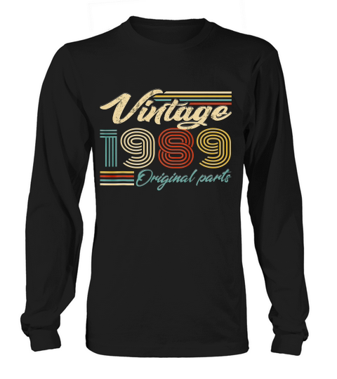 Made In 1989 Heart 30th Birthday Gift Vintage T-shirt Long sleeved Unisex