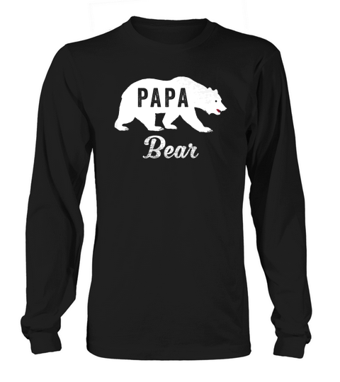 Mens Papa Bear Best Fathers Day Gifts For Father Grandpa Long sleeved Unisex