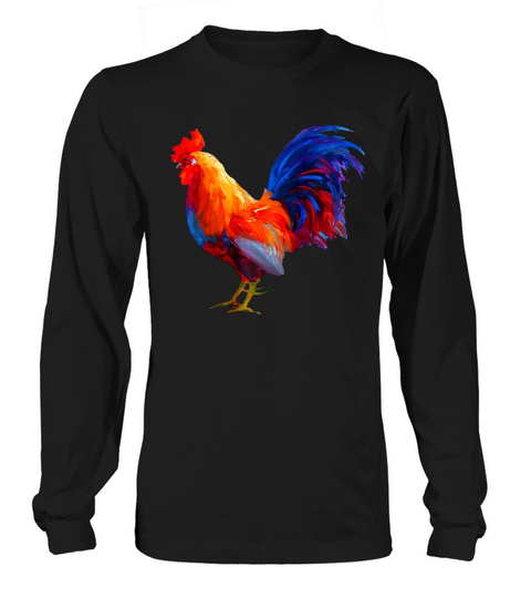 Rooster Decor Chicken Shirt Gallo Country Gifts Long sleeved Unisex