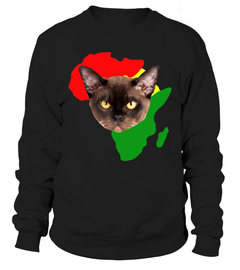 Black History Month African Map Burmese Gift For Pet Lovers Proud Black Sweatshirt Unisex
