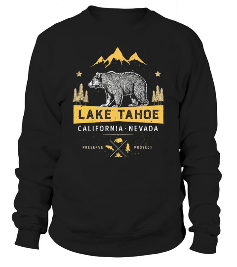 Lake Tahoe California Nevada Vintage Bear Sweatshirt Unisex