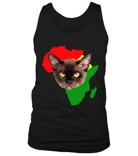 Black History Month African Map Burmese Gift For Pet Lovers Proud Black Tank Top Unisex