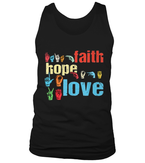 Faith Hope Love Sign Language Tank Top Unisex