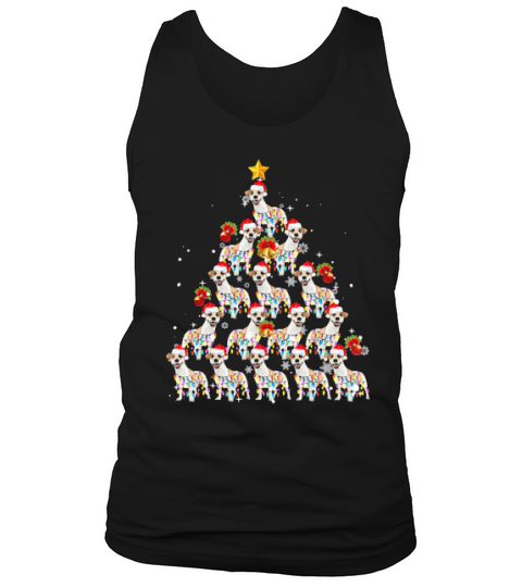 Jack Russell Dog Lights Lover Christmas Tree T Shirt Gifts Tank Top Unisex