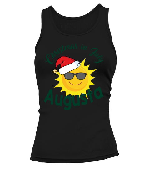Christmas In July Augusta Us City Funny Summer 2020 Tank top Woman