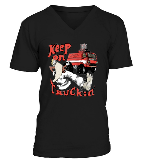Keep On Truckin Vintage 1970 V-Neck T-shirt