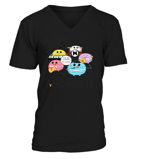 MACAROON 5 sugar yes please V-Neck T-shirt