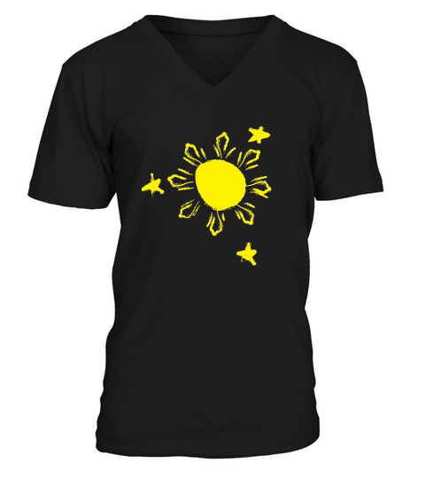 Skribble Sun n Stars - Philippines T-Shirt Unisex V-Neck T-shirt