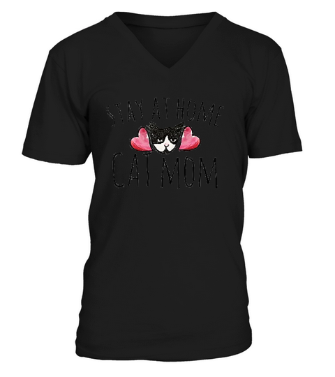 Stay At Home Cat Mom V-Neck T-shirt