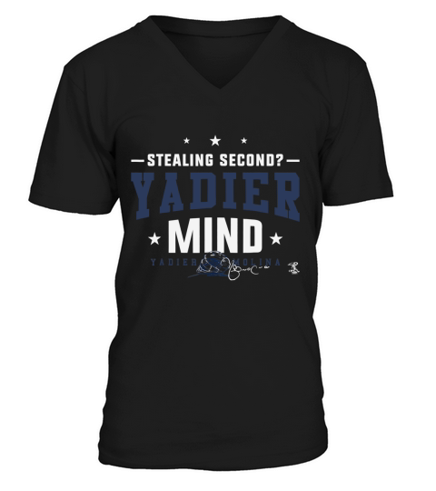 stealing second yadier mind V-Neck T-shirt