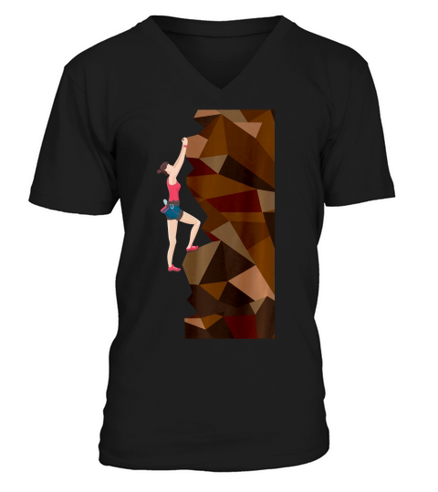 Vintage Cute Rock Climbing T-shirt Tee Gifts For Women Girls V-Neck T-shirt
