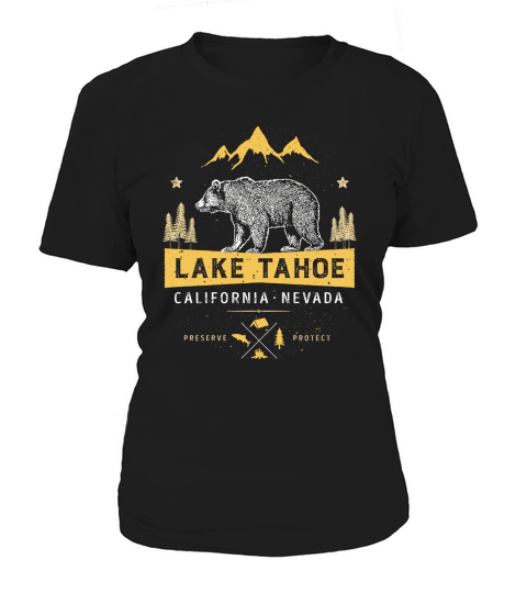 Lake Tahoe California Nevada Vintage Bear Women's T-Shirt