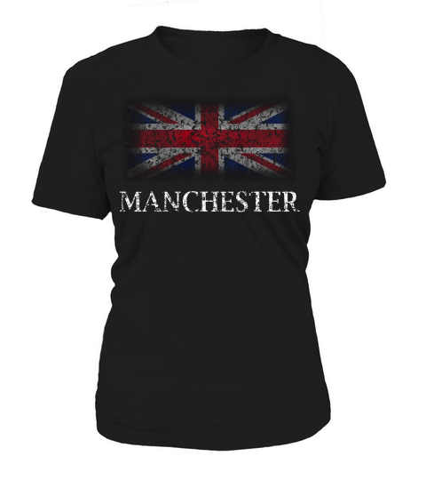 Manchester England British Flag Faded T-shirt Women's T-Shirt