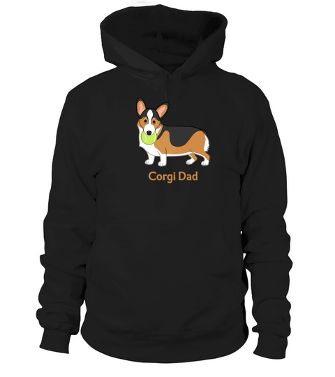 Cute Black Tan Pembroke Welsh Corgi Dad Dog Lover Hoodie Unisex