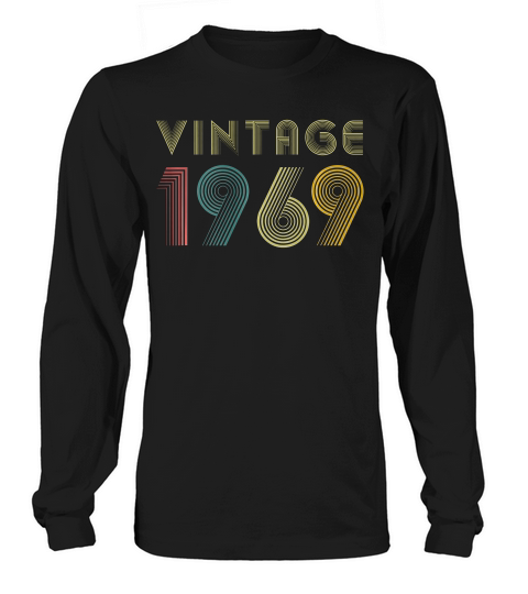 50th Birthday Gift Idea Vintage 1969 Distresse T-shirt Long sleeved Unisex