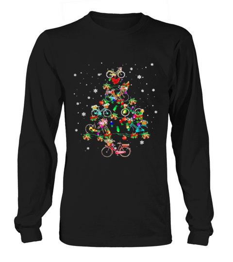 Bicycle Light Christmas Tree Long sleeved Unisex