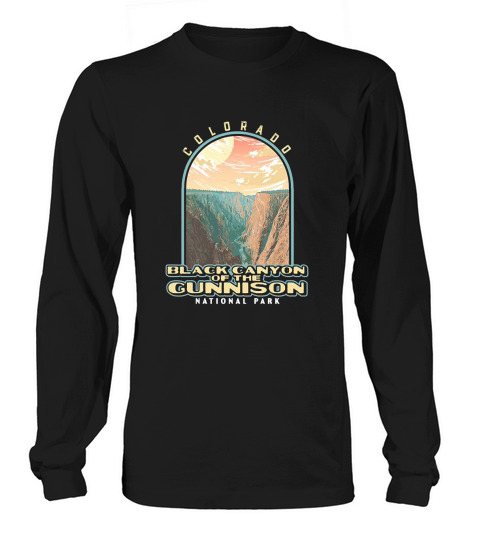 Black Canyon of the Gunnison Colorado Vintage WPA Style Long sleeved Unisex
