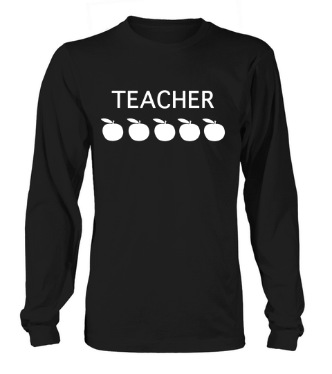 Esl Teacher Five Apples Shirt In Orange Pink Yellow Purple Long sleeved Unisex