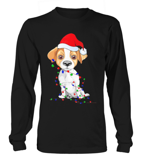 Jack Russell Christmas Lights Decoration Jack Russell Lover Long sleeved Unisex
