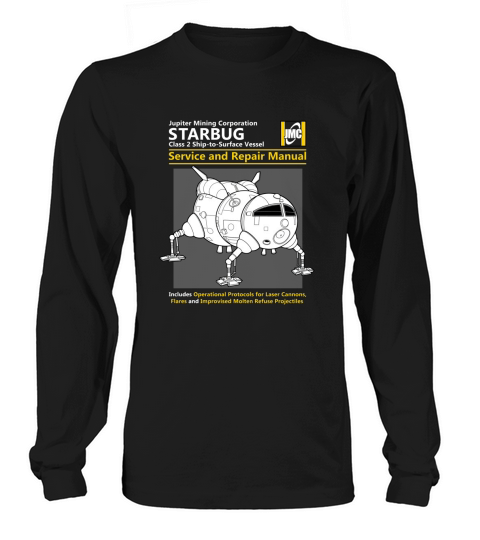 Red Dwarf Starbug Service and Repair Manual Long sleeved Unisex