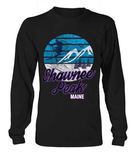 Shawnee Peak Bridgton Maine Ne Ski Resort Snowboard T-shirt Long sleeved Unisex