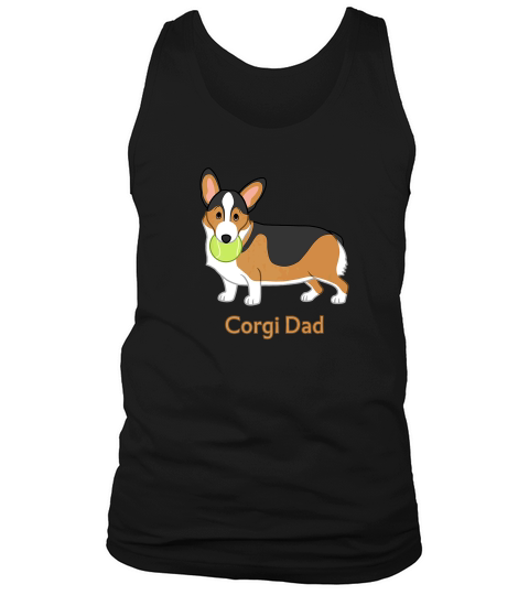 Cute Black Tan Pembroke Welsh Corgi Dad Dog Lover Tank Top Unisex