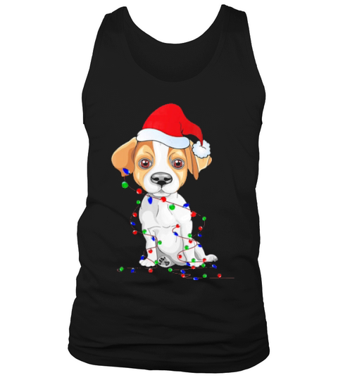 Jack Russell Christmas Lights Decoration Jack Russell Lover Tank Top Unisex