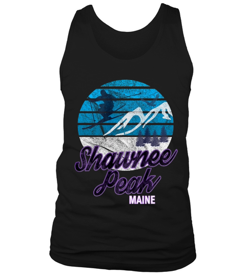 Shawnee Peak Bridgton Maine Ne Ski Resort Snowboard T-shirt Tank Top Unisex