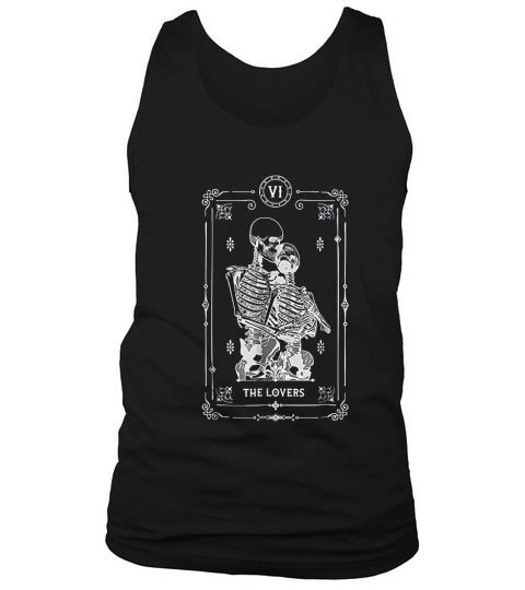 The Lovers Tarot Card Skull For Women And Men Tank Top Unisex