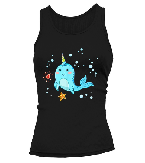 Cute Kawaii Love Narwhals Unicorn Whale Tank top Woman