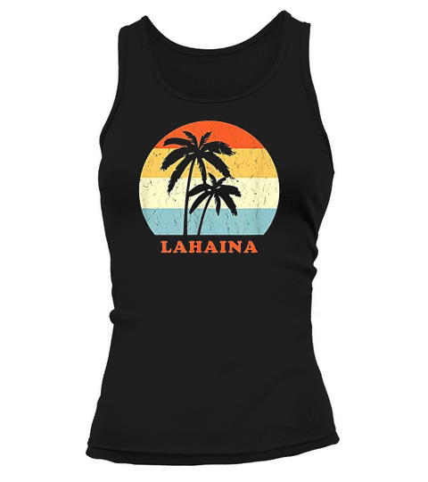 Lahaina Maui Vintage Sun Surf Throwback Vacation Tank top Woman