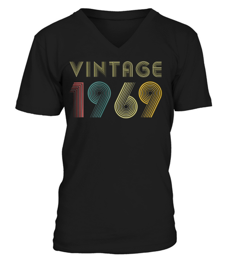 50th Birthday Gift Idea Vintage 1969 Distresse T-shirt V-Neck T-shirt