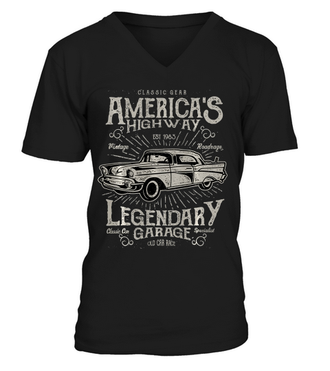 Classic Car Awesome Old Vintage Cars T-shirt V-Neck T-shirt
