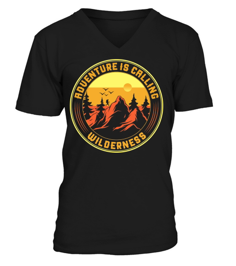 rouenture is calling wilderness Outdoor Mountain Hiking V-Neck T-shirt
